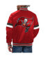ფოტო #2 პროდუქტის Men's Red Tampa Bay Buccaneers Home Game Satin Full-Snap Varsity Jacket