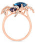 Фото #4 товара EFFY® Multi-Gemstone (4-5/8 ct. t.w.) & Diamond (1/3 ct. t.w.) Spider Ring in 14k Rose Gold