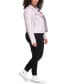 ფოტო #3 პროდუქტის Plus Size Trendy Faux Leather Moto Jacket