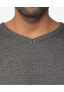 Фото #3 товара Men's V-Neck Honeycomb Knit Sweater