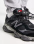 New Balance 9060 trainers in black and dark grey