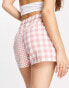 Фото #2 товара Vans Mixed Up gingham shorts in pink