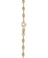 Фото #3 товара Italian Gold diamond Cut Oval Bead, 18" Chain Necklace (2-5/8mm) in 14k Gold, Made in Italy