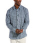 Фото #1 товара Vince Fairview Shadow Plaid Shirt Men's Blue S