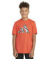 Big Boys Short Sleeve Pebble Camo Logo Polyester T-Shirt