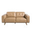 2-Sitzer-Sofa aus sandfarbenem Leder