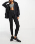 Фото #4 товара Nike mini swoosh oversized full zip hoodie in black and sail