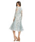 ფოტო #3 პროდუქტის Women's Embellished Illusion Long Sleeve A Line Dress