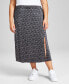 Фото #1 товара Plus Size Knit Midi Skirt