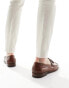 Фото #4 товара Walk London Tino Tassel Loafers In Tan Leather