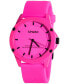 ფოტო #1 პროდუქტის Unisex Forever Pink Silicone Strap Watch 44mm