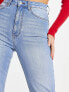 ASOS DESIGN easy straight jeans in mid blue