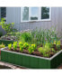 Фото #2 товара Metal Raised Garden Bed No Bottom Planter Box w/ Gloves for Backyard