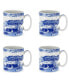 Фото #1 товара Blue Italian Mugs, Set of 4