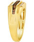 ფოტო #4 პროდუქტის Men's Chocolate Diamond & Nude Diamond Three Row Ring (5/8 ct. t.w.) in 14k Gold