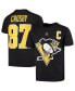 ფოტო #1 პროდუქტის Big Boys Sidney Crosby Black Pittsburgh Penguins Player Name and Number T-shirt