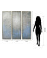 Фото #8 товара Silver Ice 3-Piece Textured Metallic Hand Painted Wall Art Set by Martin Edwards, 60" x 20" x 1.5"