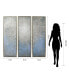 Silver Ice 3-Piece Textured Metallic Hand Painted Wall Art Set by Martin Edwards, 60" x 20" x 1.5"