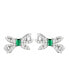 ფოტო #2 პროდუქტის Imitation Pearl and Cubic Zirconia Bow Stud Earrings