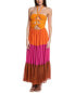 Фото #1 товара Farm Rio Warm Colorblocking Maxi Dress Women's