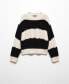 Фото #6 товара Women's Contrasting Stripes Sweater