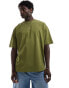 ASOS DESIGN oversized t-shirt with spine print in khaki