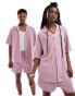 Фото #1 товара Reclaimed Vintage unisex cord shirt in pink co-ord