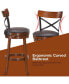 Фото #8 товара Set of 2 Bar Stools Swivel 29.5'' Dining Bar Chairs