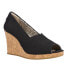 Фото #4 товара TOMS Michelle Wedge Womens Black Casual Sandals 10016371T