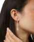 Фото #3 товара Rhodium-Plated Cubic Zirconia Linear Drop Earrings, Created for Macy's