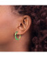 ფოტო #2 პროდუქტის Stainless Steel Brushed Rainbow plated Hinged Hoop Earrings