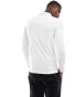 Фото #3 товара ASOS DESIGN long sleeve muscle fit polo in white rib