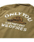 Фото #2 товара Men's Olive Distressed Smokey the Bear Daily Grind Button-Up Long Sleeve Shirt