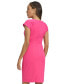 Women's Short-Sleeve Scuba-Crepe Sheath Dress