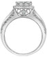 ფოტო #4 პროდუქტის Diamond Halo Cluster Engagement Ring (1-1/2 ct. t.w.) in 14k White Gold
