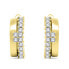 Фото #2 товара Charming gold-plated earrings with zircons EA549Y