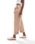 Фото #5 товара ASOS DESIGN straight leg trouser with double layer detail in clay