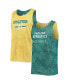 Фото #1 товара Men's Green, Gold Oakland Athletics Floral Reversible Mesh Tank Top