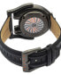 ფოტო #3 პროდუქტის Men's Triton Automatic Black Genuine Leather Strap Watch 49mm