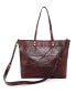 ფოტო #12 პროდუქტის Women's Genuine Leather Prism Tote Bag