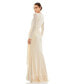 Фото #3 товара Women's Ieena Sequined Ruched Long Sleeve Boat Neck Gown