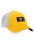 Фото #3 товара Men's Gold, White Pittsburgh Penguins Authentic Pro Rink Trucker Snapback Hat
