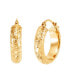 ფოტო #1 პროდუქტის Polished and Diamond Cut Tube Hoop Earrings in 14K Yellow Gold, 20mm