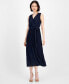 ფოტო #2 პროდუქტის Women's Faux-Wrap Sleeveless Pleated Fit & Flare Maxi Dress