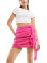 Фото #5 товара Abercrombie & Fitch ruffle draped skort in pink