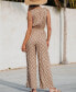 ფოტო #4 პროდუქტის Women's Diamond Ditsy Wide Leg Jumpsuit