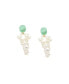 Фото #1 товара Women's White Snowball Drop Earrings