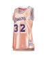 Фото #3 товара Women's Magic Johnson Pink Los Angeles Lakers 75th Anniversary Rose Gold 1984 Swingman Jersey