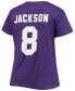 ფოტო #2 პროდუქტის Women's Plus Size Lamar Jackson Purple Baltimore Ravens Name Number V-Neck T-shirt