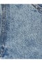 Фото #6 товара Püskül Detaylı Straight Jean Kot Pantolon Düz Asimetrik Paça - Eve Jean